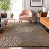 Piper Looms Mayfield Circles AMF882 Taupe Machine Washable Area Rug Lifestyle Image Feature