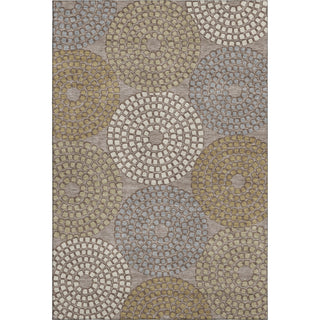 Piper Looms Mayfield Circles AMF882 Taupe Machine Washable Area Rug main image