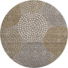 Piper Looms Mayfield Circles AMF882 Taupe Machine Washable Area Rug Round Main Image