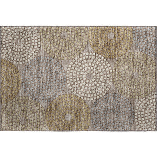 Piper Looms Mayfield Circles AMF882 Taupe Machine Washable Area Rug Scatter Main Image