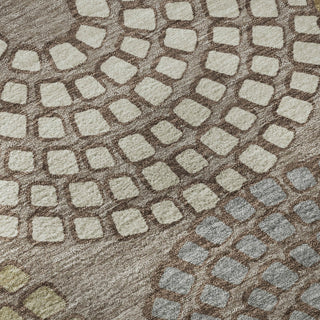 Piper Looms Mayfield Circles AMF882 Taupe Machine Washable Area Rug Swatch Image