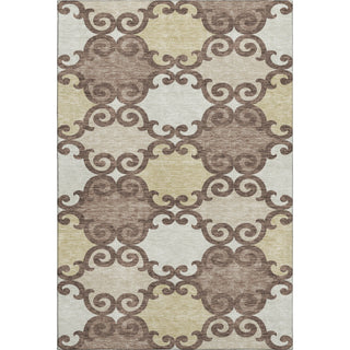 Piper Looms Mayfield Scrolls AMF883 Brown Machine Washable Area Rug main image
