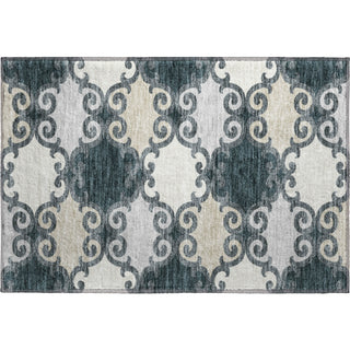 Piper Looms Mayfield Scrolls AMF883 Gray Machine Washable Area Rug Scatter Main Image