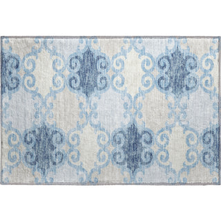 Piper Looms Mayfield Scrolls AMF883 Sky Machine Washable Area Rug Scatter Main Image