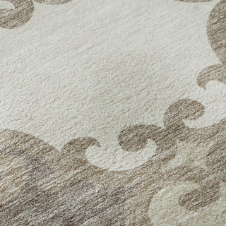 Piper Looms Mayfield Scrolls AMF883 Taupe Machine Washable Area Rug Swatch Image