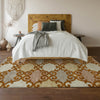 Piper Looms Mayfield Scrolls AMF883 Terracotta Machine Washable Area Rug Lifestyle Image Feature