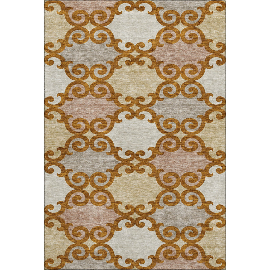 Piper Looms Mayfield Scrolls AMF883 Terracotta Machine Washable Area Rug main image