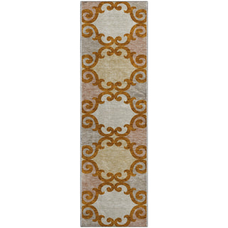 Piper Looms Mayfield Scrolls AMF883 Terracotta Machine Washable Area Rug Runner Main Image
