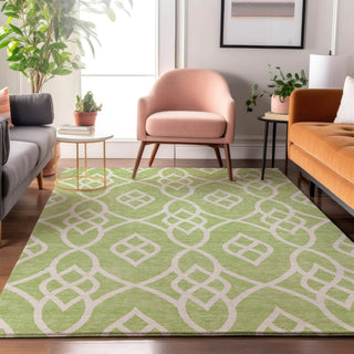 Piper Looms Mayfield Scrolls AMF884 Aloe Machine Washable Area Rug Lifestyle Image Feature