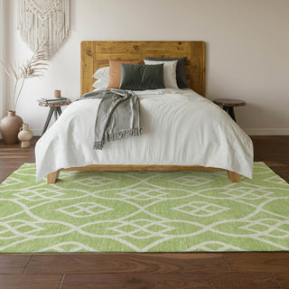 Piper Looms Mayfield Scrolls AMF884 Aloe Machine Washable Area Rug Lifestyle Image Feature