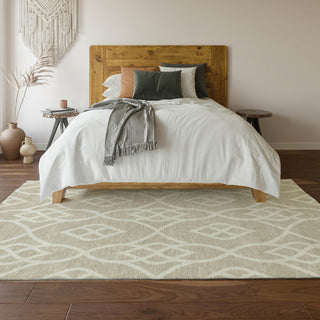 Piper Looms Mayfield Scrolls AMF884 Beige Machine Washable Area Rug Lifestyle Image Feature