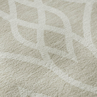 Piper Looms Mayfield Scrolls AMF884 Beige Machine Washable Area Rug Swatch Image