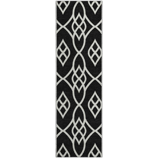 Piper Looms Mayfield Scrolls AMF884 Black Machine Washable Area Rug Runner Main Image
