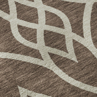 Piper Looms Mayfield Scrolls AMF884 Chocolate Machine Washable Area Rug Swatch Image