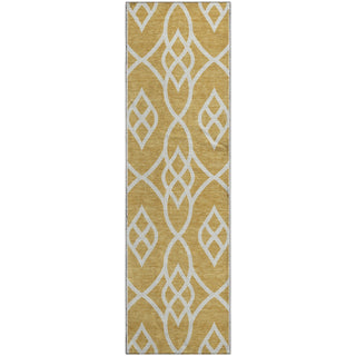 Piper Looms Mayfield Scrolls AMF884 Gold Machine Washable Area Rug Runner Main Image