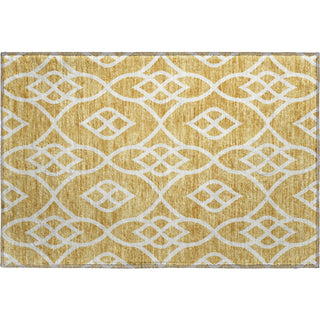 Piper Looms Mayfield Scrolls AMF884 Gold Machine Washable Area Rug Scatter Main Image