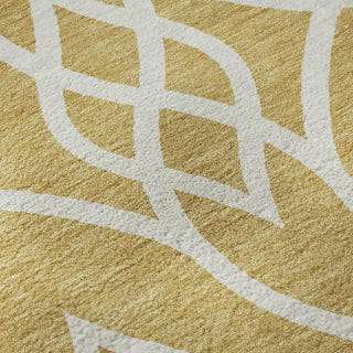 Piper Looms Mayfield Scrolls AMF884 Gold Machine Washable Area Rug Swatch Image