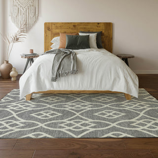 Piper Looms Mayfield Scrolls AMF884 Gray Machine Washable Area Rug Lifestyle Image Feature
