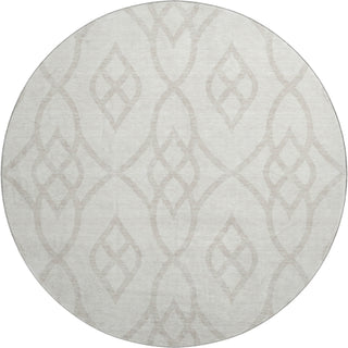 Piper Looms Mayfield Scrolls AMF884 Ivory Machine Washable Area Rug Round Main Image
