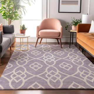 Piper Looms Mayfield Scrolls AMF884 Lavender Machine Washable Area Rug Lifestyle Image Feature