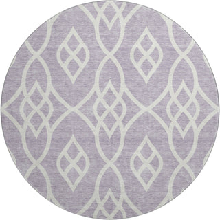 Piper Looms Mayfield Scrolls AMF884 Lavender Machine Washable Area Rug Round Main Image
