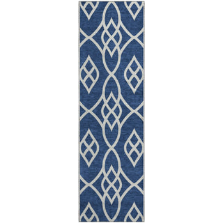 Piper Looms Mayfield Scrolls AMF884 Navy Machine Washable Area Rug Runner Main Image