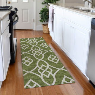 Piper Looms Mayfield Scrolls AMF884 Olive Machine Washable Area Rug Runner Lifestyle Image Feature