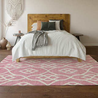 Piper Looms Mayfield Scrolls AMF884 Pink Machine Washable Area Rug Lifestyle Image Feature