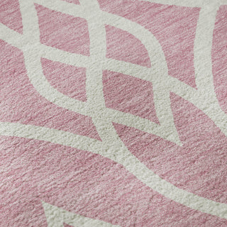 Piper Looms Mayfield Scrolls AMF884 Pink Machine Washable Area Rug Swatch Image