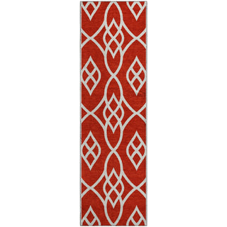 Piper Looms Mayfield Scrolls AMF884 Red Machine Washable Area Rug Runner Main Image