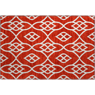 Piper Looms Mayfield Scrolls AMF884 Red Machine Washable Area Rug Scatter Main Image