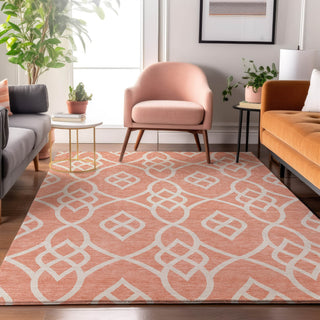 Piper Looms Mayfield Scrolls AMF884 Salmon Machine Washable Area Rug Lifestyle Image Feature