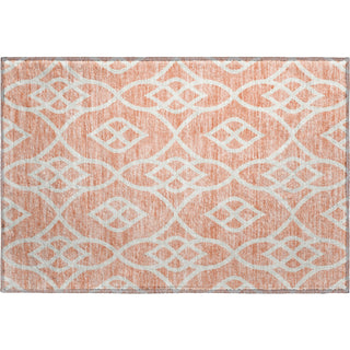 Piper Looms Mayfield Scrolls AMF884 Salmon Machine Washable Area Rug Scatter Main Image