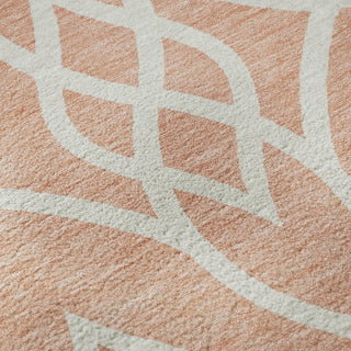 Piper Looms Mayfield Scrolls AMF884 Salmon Machine Washable Area Rug Swatch Image