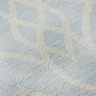 Piper Looms Mayfield Scrolls AMF884 Sky Machine Washable Area Rug Swatch Image