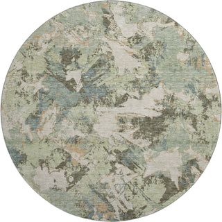 Piper Looms Mayfield Floral AMF885 Beige Machine Washable Area Rug Round Main Image