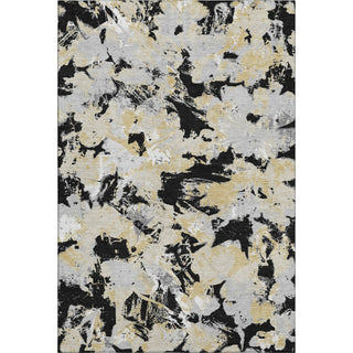 Piper Looms Mayfield Floral AMF885 Black Machine Washable Area Rug main image