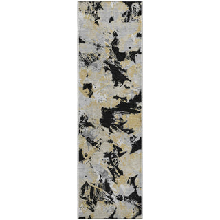 Piper Looms Mayfield Floral AMF885 Black Machine Washable Area Rug Runner Main Image