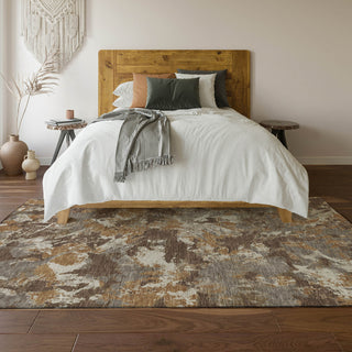 Piper Looms Mayfield Floral AMF885 Brown Machine Washable Area Rug Lifestyle Image Feature