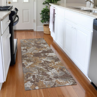 Piper Looms Mayfield Floral AMF885 Brown Machine Washable Area Rug Runner Lifestyle Image Feature