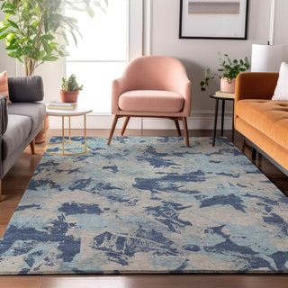 Piper Looms Mayfield Floral AMF885 Navy Machine Washable Area Rug Lifestyle Image Feature