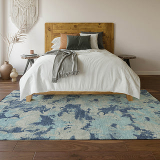 Piper Looms Mayfield Floral AMF885 Navy Machine Washable Area Rug Lifestyle Image Feature