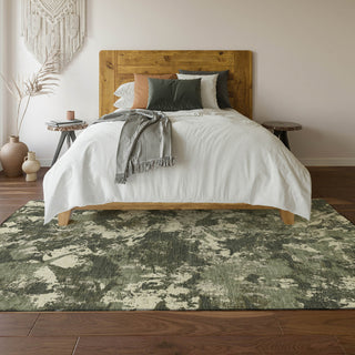 Piper Looms Mayfield Floral AMF885 Olive Machine Washable Area Rug Lifestyle Image Feature