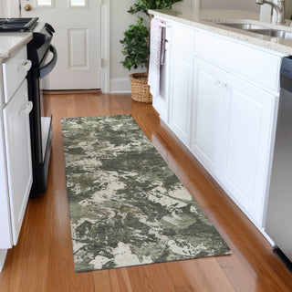 Piper Looms Mayfield Floral AMF885 Olive Machine Washable Area Rug Runner Lifestyle Image Feature