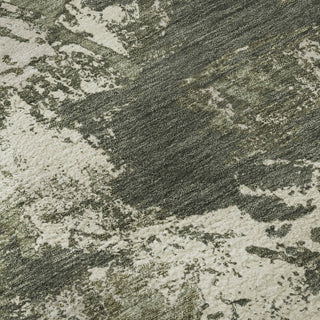 Piper Looms Mayfield Floral AMF885 Olive Machine Washable Area Rug Swatch Image