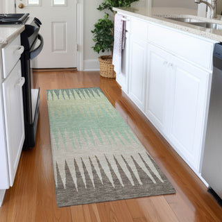 Piper Looms Mayfield Stripes AMF886 Aloe Machine Washable Area Rug Runner Lifestyle Image Feature