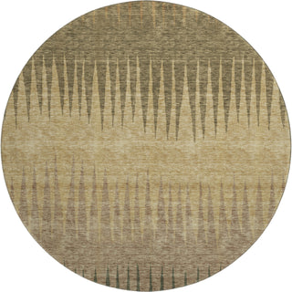 Piper Looms Mayfield Stripes AMF886 Brown Machine Washable Area Rug Round Main Image