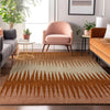 Piper Looms Mayfield Stripes AMF886 Copper Machine Washable Area Rug Lifestyle Image Feature