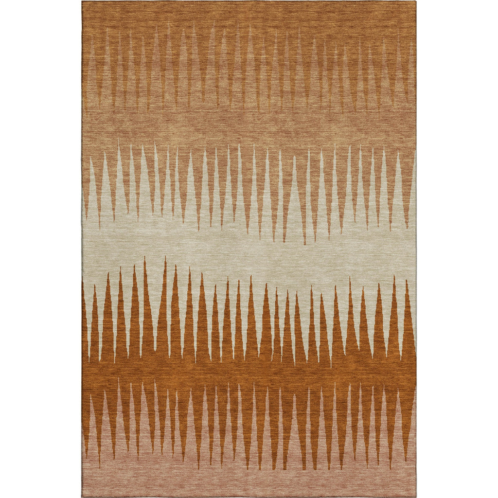 Piper Looms Mayfield Stripes AMF886 Copper Machine Washable Area Rug main image