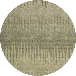 Piper Looms Mayfield Stripes AMF886 Green Machine Washable Area Rug Round Main Image
